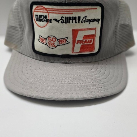 Vintage Trucker Hat Motor Machine and‎ Fram - Picture 1 of 7